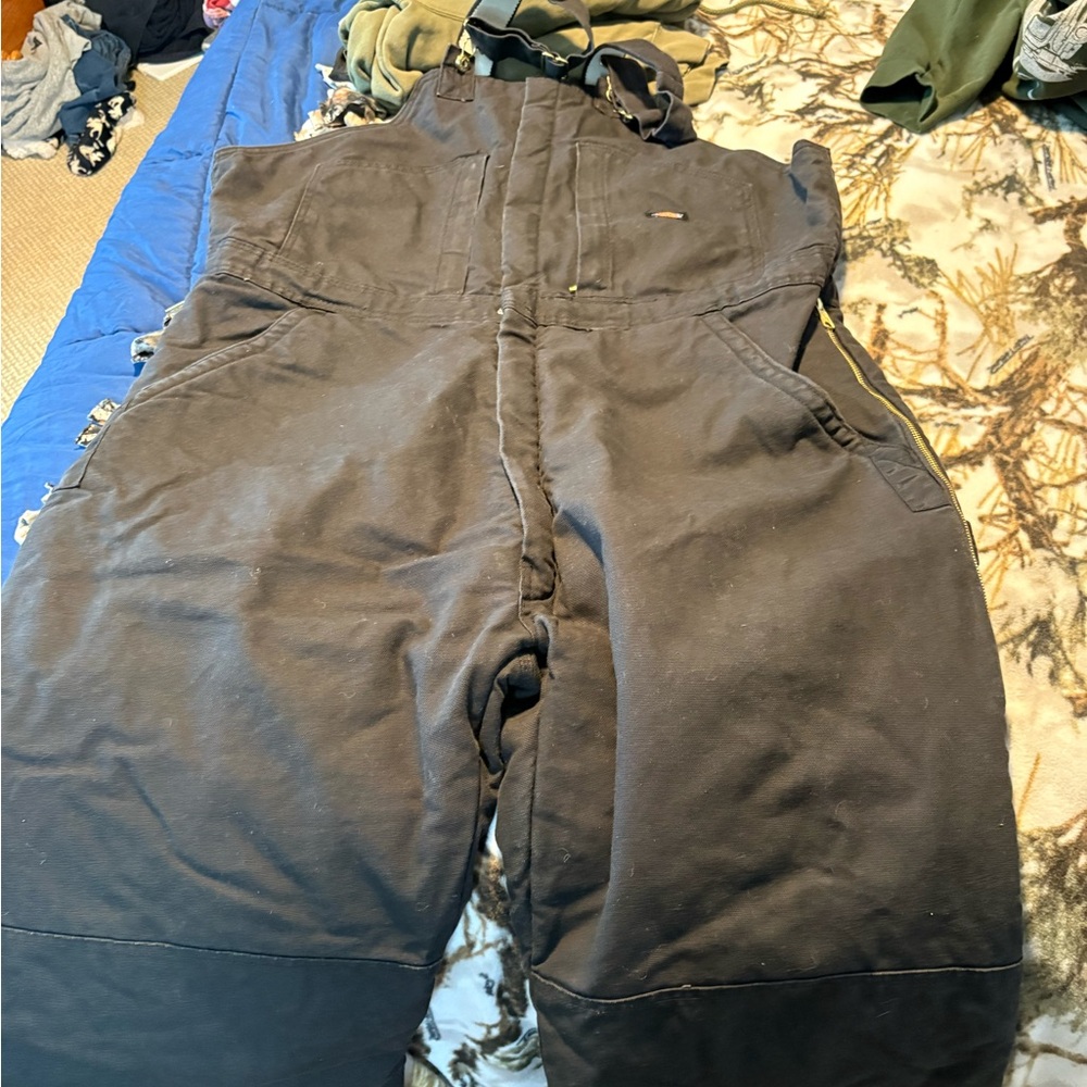 Dickies Black Canvas Overalls with Logo Patch - Picture 8 of 8